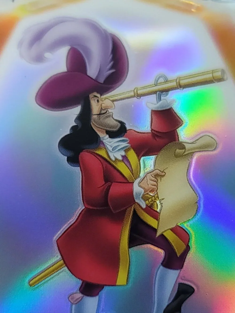 Captain Hook Topps 2026 Disney Neon Holo Chrome Refractor Limited 027/199 CNE